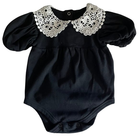 The Tiny Universe Other - SOLD! Tiny Universe Black Victorian Bodysuit 3-6 months